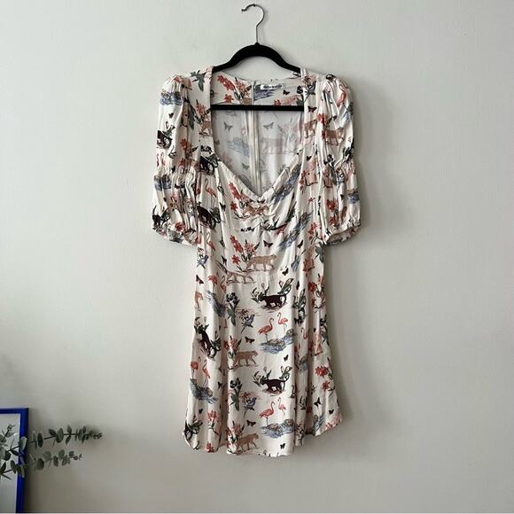 Reformation Cirrus Mini Dress in Rainforest Print - Picture 4 of 10